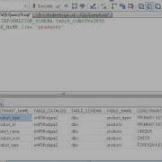 SQL Использование информационной схемы для запроса метаданных таблиц
