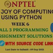 The Joy Of Computing Using Python Week 6 All Programming Assignments Solutions 2021 NPTEL Course