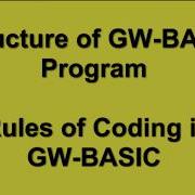 Structure Of GW BASIC Program 10th Computer Free Online Classes Computer 10th Gw Basic