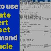 Create And Insert Command In Oracle Select Command In Oracle Upbringsclasses Sql