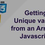 Getting Unique Values From An Array In Javascript
