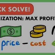 Optimization Problem Max Profit JK Math