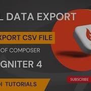 Excel Export Data In Codeigniter 4