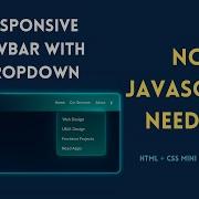 Build A Responsive Navbar With Dropdown Hamburger Menu HTML CSS Only