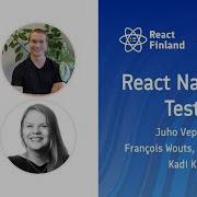 React Finland 2021 React Native And Testing