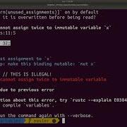 Learning Rust Variables