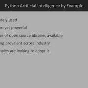 Learning Python Artificial Intelligence By Example The Course Overview Packtpub Com