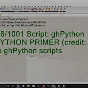 GRASSHOPPER FOR RHINO 128b 1001 RHINO PYTHON PRIMER Credit RUTTEN Applied To GhPython Scripts
