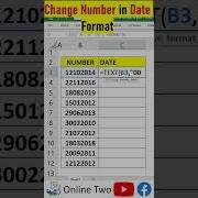 Change Number In Date Format Excel Formulas Text Function