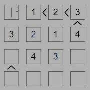 Simple 4x4 Futoshiki Completed In Under 1 Minute