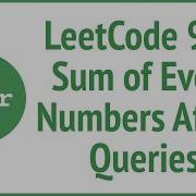 LeetCode 985 Sum Of Even Numbers After Queries JSer Algorithm JavaScript