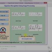 Signature Recognition And Verification Using Image Processing Matlab Project Code