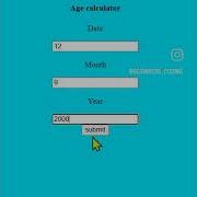 Age Calculator Application Using HTML CSS JS