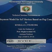 A Deployment Model For IoT Devices Based On Fog Computing