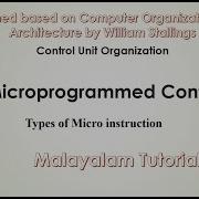 Microprogrammed Control Types Of Microinstructions