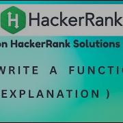 44 Hackerrank Write A Function Python HackerRank Solutions In Hindi