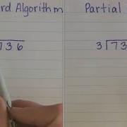Comparing Standard Algorithm Of Division And Partial Quotients