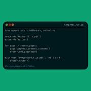 Python PyPDF2 Compress A PDF File