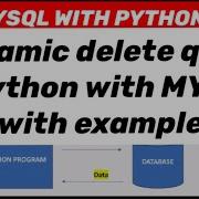 MYSQL WITH PYTHON Dynamic Delete Query How To Take Input From User To Delete Record From MYSQL