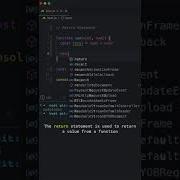 Javascript Return Statement In 1 Minute