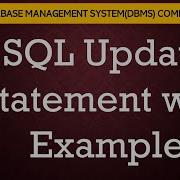 L81 SQL Update Statement With Example Database Management System DBMS Lectures In Hindi