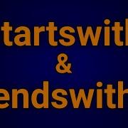 Python Startswith And Endswith