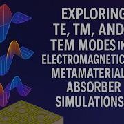 Understanding TE TM And TEM Modes For Electromagnetic Metamaterial Absorber Simulations