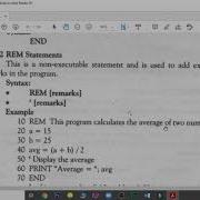 BASIC Statements END REM STOP