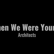 Architects When We Were Young Lyrics