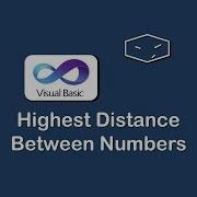 Highest Distance Between Numbers In Vb Net