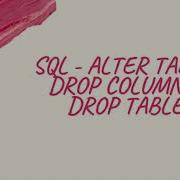 SQL COMMAND TO ALTER TABLE DROP COLUMN DROP TABLE PHPMYADMIN