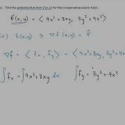 Find Potential Function For Conservative Vector Field