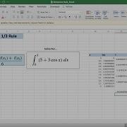 Simpson S 1 3 Rule In Excel