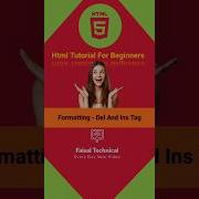 Formatting Del And Ins Tag Html Tutorial For Beginners Html Tutorial Shorts