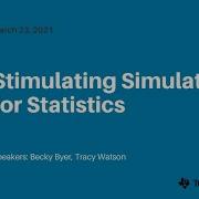 Webinar Stimulating Simulations For Statistics