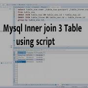 MySQL Inner Join Table Multiple Using Script