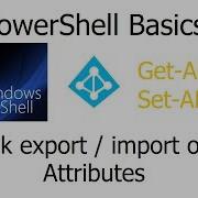 MS Active Directory Bulk Export And Import Of Attributes