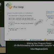 Making A Program Faster Multithreading Automatic Compiler Vectorization Ivica Bogosavljevic
