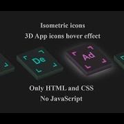 CSS 3D App Icons Hover Effects Isometric Icons 3D Social Media Icons Hover Effect
