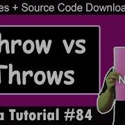 Throw Vs Throws In Java
