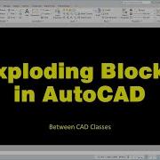 Exploding Blocks In AutoCAD