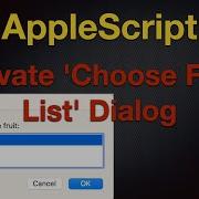 AppleScript Activate Choose From List Dialog On MacOS Ventura Coding