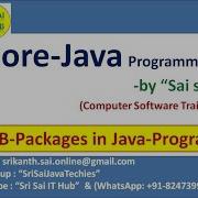 110 SUB Packages In Java Program Packages In Java Program Package With In Another Package