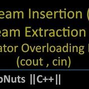 Stream Insertion Stream Extraction Operator Overloading In C
