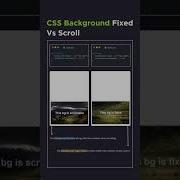 CSS Background Fixed Vs Scroll Explained HTML JS CSS3 Tips Shorts Shortvideo Coding