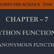 Chapter 7 Python Functions 7 6 Anonymous Functions