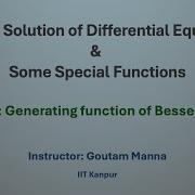 Class 20 Bessel Function Generating Function