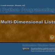 Python 06D Multidimensional Lists