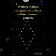 Hallow Diamond Pattern Using Python Interview Question Python3 Coding Pythonforbeginners