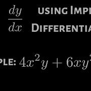 Calculus Implicit Differentiation Find Dy Dx Example 3
